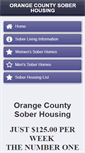 Mobile Screenshot of orangecountysoberhousing.com