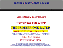 Tablet Screenshot of orangecountysoberhousing.com